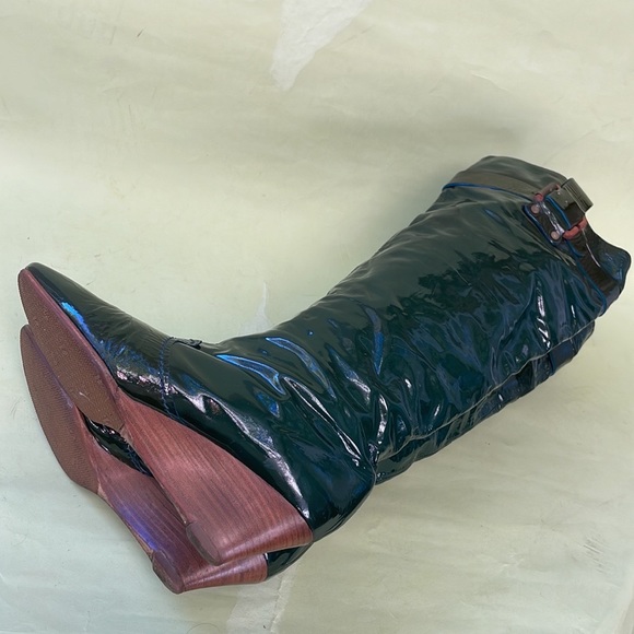 Vintage dark teal Chloe leather boots - Picture 12 of 16